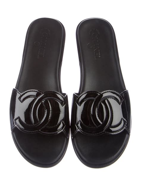 womens chanel slides|Chanel female slides.